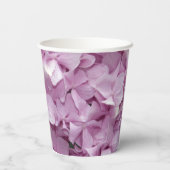 ソフトピンクのハイドランジア ウェディングペーパーカップ 紙コップ (裏面)