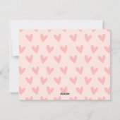 ソフトピンクのハグ＆キス 2 家族写真バレンタイン シーズンカード (裏面)