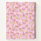 ソフトピンクのバラとハート ノートブック (裏面)