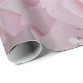 ソフトピンクのバラと赤ちゃんの息の包み紙 ラッピングペーパー (ロールコーナー)