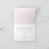 ソフトピンクのバラのエレガントなブライダルシャワー サンキューカード (内部)