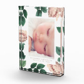 ソフトピンクのバラのヴィンテージフローラフォトブロックフレーム フォトブロック (右)