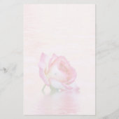 ソフトピンクのバラ文房具 便箋 (裏面)