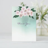 ソフトピンクのバラ結婚咲きありがとう サンキューカード (スタンド正面)