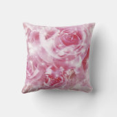 ソフトピンクのバラ クッション (裏面)