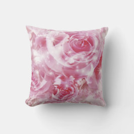 ソフトピンクのバラ クッション