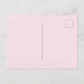 ソフトピンクのフローラガールバプテスマ インビテーションポストカード (裏面)