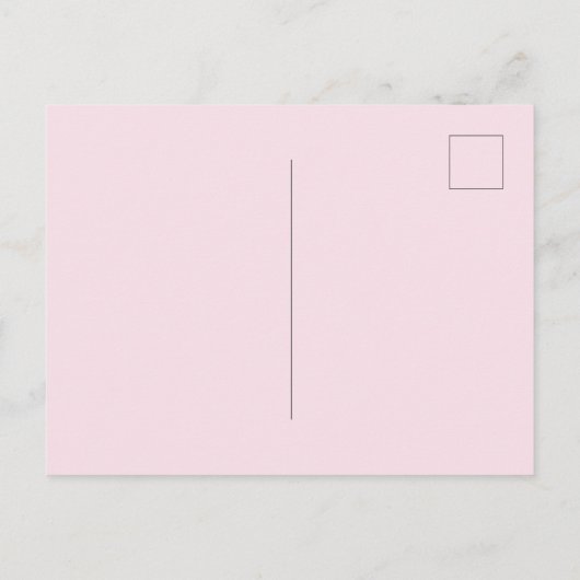 ソフトピンクのフローラガールバプテスマ インビテーションポストカード (裏面)