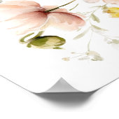 ソフトピンクのフローラベビーシャワーへようこそ ポスター (角)