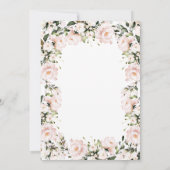 ソフトピンクのベビーシャワー 招待状 (裏面)