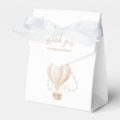 ソフトピンクのホットエアバルーン用化粧箱 フェイバーボックス (正面サイド)