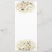 ソフトピンクのロマンチックなフローラ金ゴールド書 メニュー (裏面)