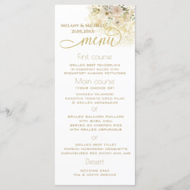 ソフトピンクのロマンチックなフローラ金ゴールド書 メニュー