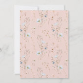 ソフトピンクの優しいブラッシュ デリケートな花のスイート16の誕生日 招待状 (裏面)