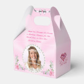 ソフトピンクの写真、お気に入りボックスパーソナライズされた フェイバーボックス (裏面サイド)