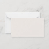 ソフトピンクの埃っぽいフローラウィッシングウェルカード ノートカード (裏面)