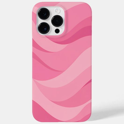 ソフトピンクの抽象的な波模様 Case-Mate iPhoneケース (裏面)