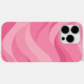 ソフトピンクの抽象的な波模様 Case-Mate iPhoneケース (裏面 (横))
