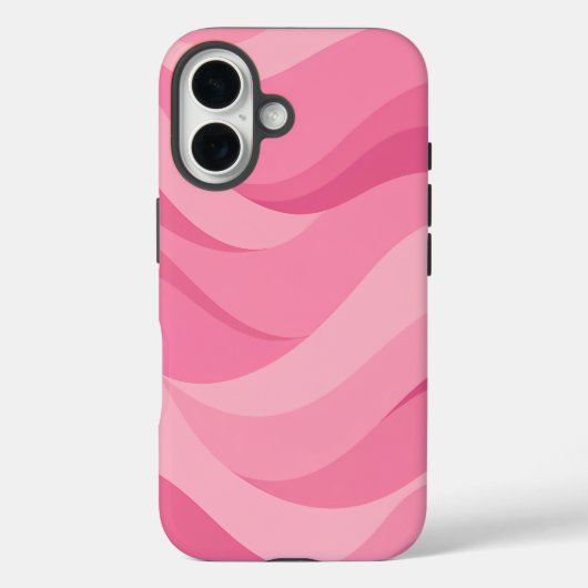 ソフトピンクの抽象的な波模様 Case-Mate iPhoneケース (裏面)