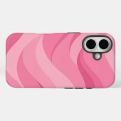ソフトピンクの抽象的な波模様 Case-Mate iPhoneケース (裏面 (横))