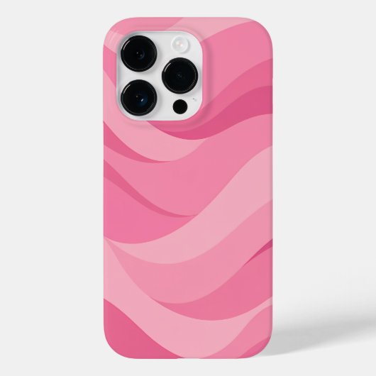 ソフトピンクの抽象的な波模様 Case-Mate iPhoneケース (裏面)