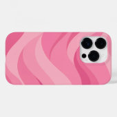 ソフトピンクの抽象的な波模様 Case-Mate iPhoneケース (裏面 (横))
