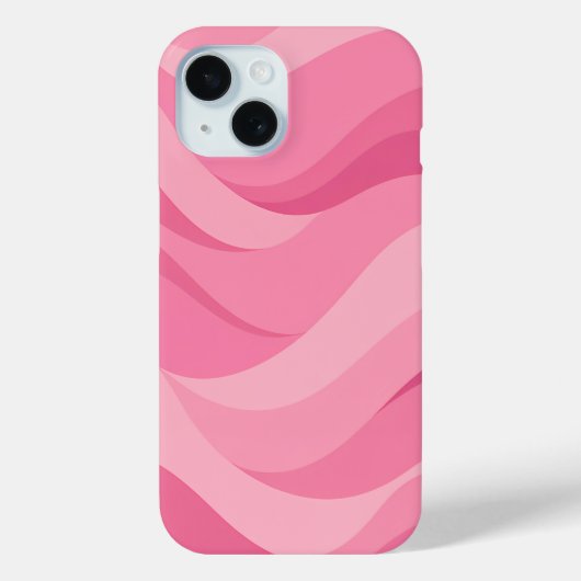 ソフトピンクの抽象的な波模様 Case-Mate iPhoneケース (裏面)
