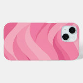 ソフトピンクの抽象的な波模様 Case-Mate iPhoneケース (裏面 (横))
