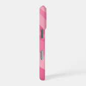 ソフトピンクの抽象的な波模様 iPhoneケース (右側面)