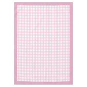 ソフトピンクの格子状テーブルクロスクラシックチェックのパターン テーブルクロス (正面)