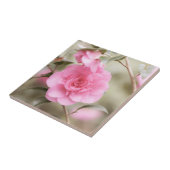 ソフトピンクの椿の花 タイル (側面)