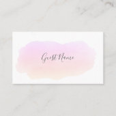 ソフトピンクの水の色のゲスト名座席表 プレイスカード (正面)