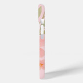 ソフトピンクの水の色のフローラルパターンイラストレーション Case-Mate iPhoneケース (裏面 / 左)