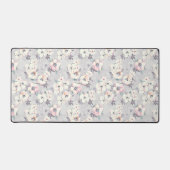 ソフトピンクの水の色パターン デスクマット (正面)