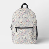 ソフトピンクの水の色パターン プリントバックパック (正面)