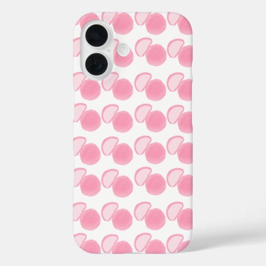 ソフトピンクの水彩ドット模様 Case-Mate iPhoneケース (裏面)