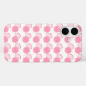 ソフトピンクの水彩ドット模様 Case-Mate iPhoneケース (裏面 (横))