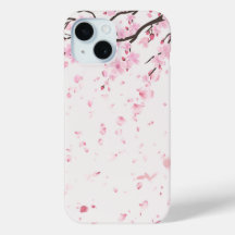 ソフトピンクの水彩桜の花のiPhoneケース