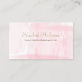 ソフトピンクの水彩画ブティック 名刺 (正面)