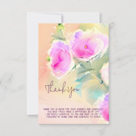 ソフトピンクの水色の花をカスタマイズ可能 カード (正面)