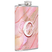 ソフトピンクの液体アルコールインク フラスク (右)