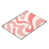 ソフトピンクの液体スワール抽象芸術 ノートブック (左側)
