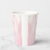ソフトピンクの紙コップ（ブラシ仕上げ） 紙コップ (左)