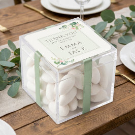 ソフトピンクの緑の名結婚前 スクエアシール