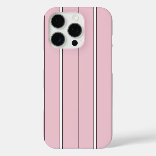 ソフトピンクの縦ストライプ パターンミニマル Case-Mate iPhoneケース (裏面)