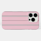 ソフトピンクの縦ストライプ パターンミニマル Case-Mate iPhoneケース (裏面 (横))