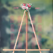 ソフトピンクの芍薬とユーカリの結婚式座席表 アクリルサイン (ニュートラル)