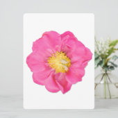 ソフトピンクの芍薬の花 ボタニカルアートカード 招待状 (スタンド正面)