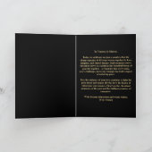 ソフトピンクの花と金ゴールド40結婚周年 カード (内部)