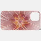 ソフトピンクの花の夢の抽象的なフラクタルアートフラワー Case-Mate iPhoneケース (裏面 (横))